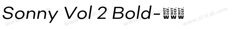 Sonny Vol 2 Bold字体转换